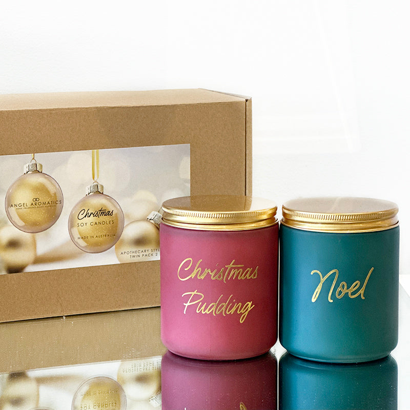 Twin Pack Christmas Soy Candles 2 x 220g-christmas candles-Angel Aromatics