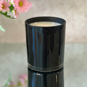 300g Black Gloss Candle in Vanilla & Tobacco-scented candles-Angel Aromatics