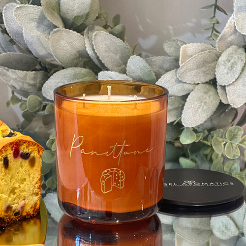 3 Wick Large Scented Candles - Limited Edition Panettone-scented candles-Angel Aromatics