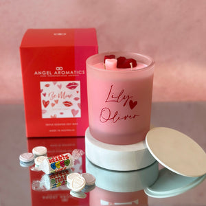 Love Personalised Valentines Gift Hamper-candles-Angel Aromatics